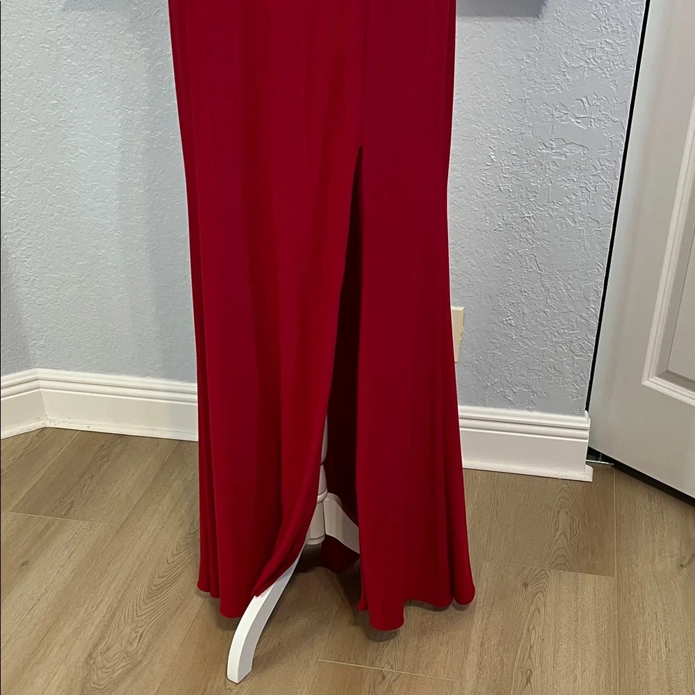 Aqua Red Sleeveless Sweetheart Maxi Dress - Picture 4 of 10